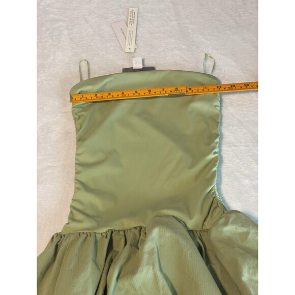 Anthropologie Mare Mare Strapless Drop Waist Bubble Midi Dress Sz XXS Green - Picture 7 of 9